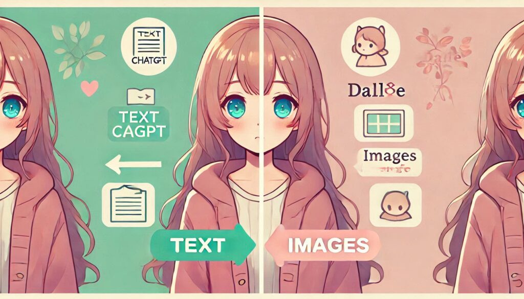 ChatGPTの吹き出しと画像生成AIの吹き出し